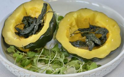 Acorn Squash with Fried Sage Leaves